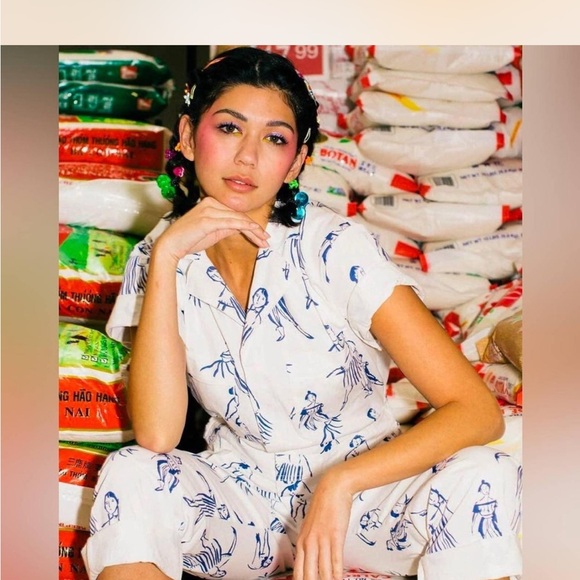 My Little Belleville illustrated Jumpsuit - Large - Picture 3 of 5